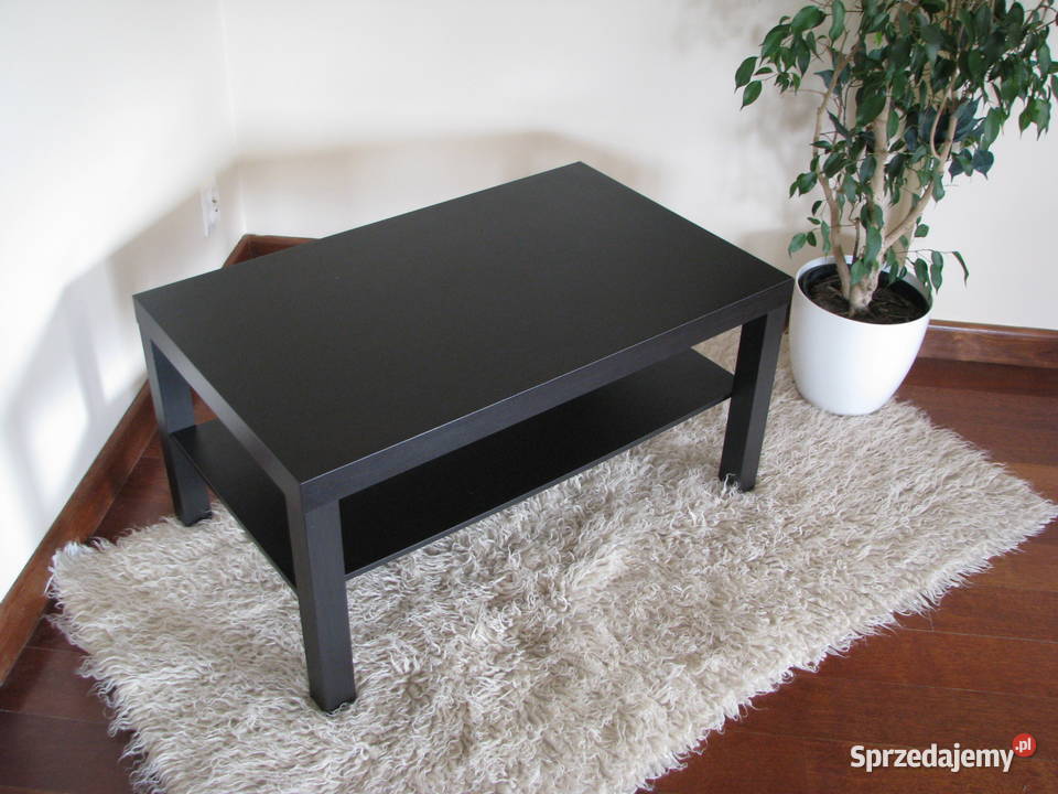 Stolik kawowy Ikea Lack szafka RTV czarny brąz 55cm Brzegi