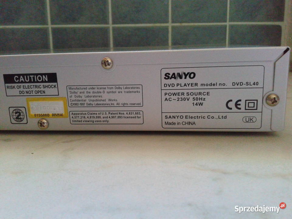 SANYO DVDSL40 angielski dvd player z pilotem Puławy