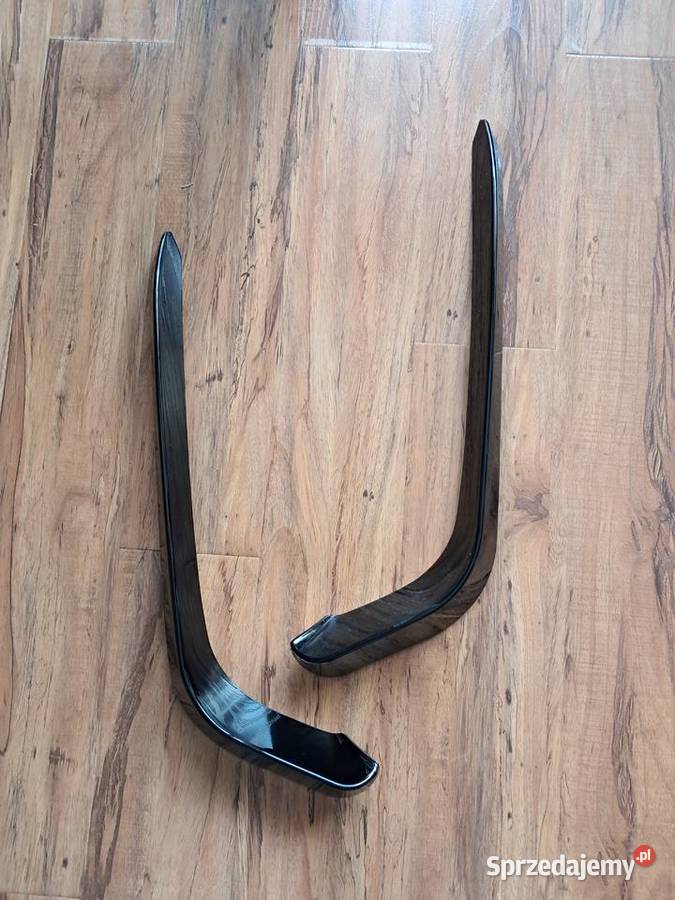 nowe czarne z połyskiem dokładki do zderzaka sprzedam