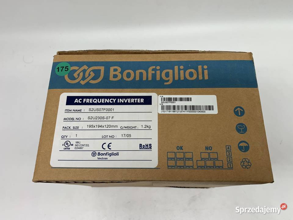 Bonfiglioli S2U230S07 F Inverter 075kW mazowieckie Warszawa