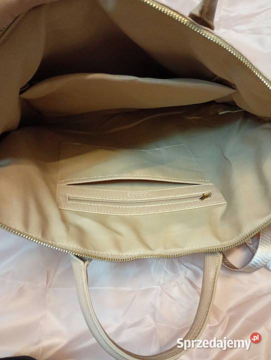 MOHITO Beżowa teczka Biznesowa torba na laptopa brązowy/beżowy Kraków