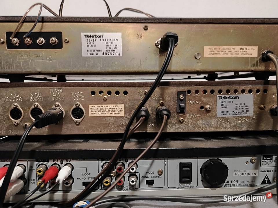 Zestaw Vintage TELETON SANSUI Wieże i miniwieże Gdynia