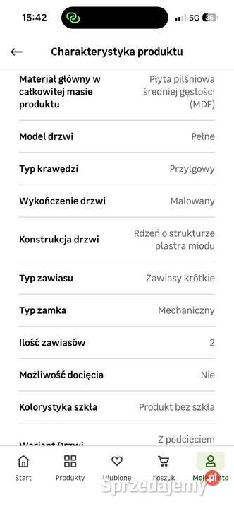 Drzwi z ościeżnicą klamka zamkiem Classen Mielec