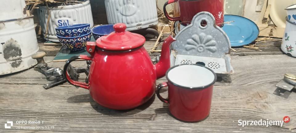 Stary emaliowany czajnik imbryk Mysłowice