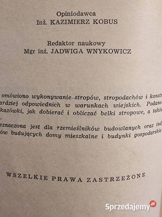 Stropy Dachy Stropodachy w budownictwie wiejskim Osięciny
