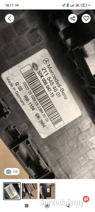 MODUŁ SAM Mercedes w211 mazowieckie