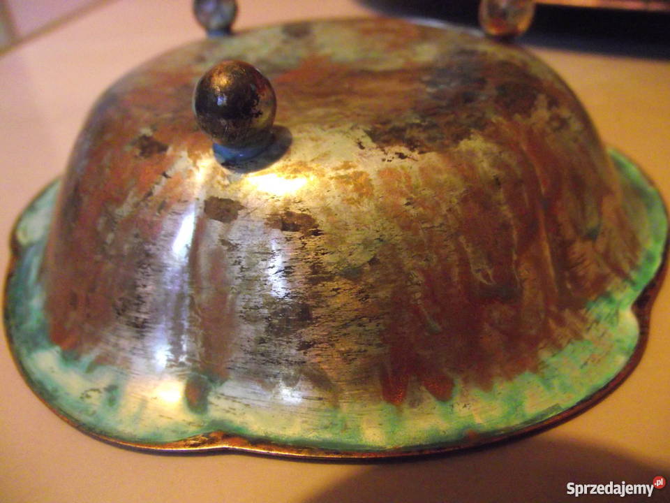 MAŁA PATYNOWANA CZARECZKA Z PLATERU ART DECO Piła