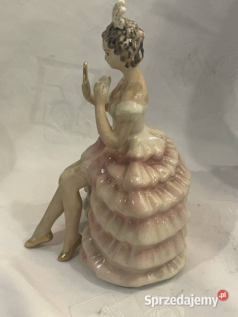 Porcelanowa figurka Dama z lusterkiem J Jezela małopolskie Kraków
