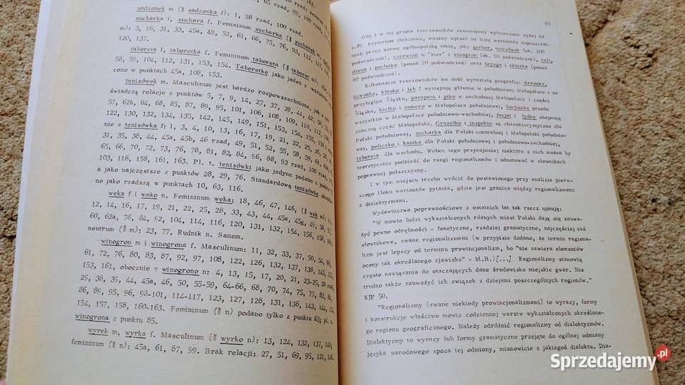Wariancja rodzaju gramatycznego rzeczowników pomorskie Gdańsk sprzedam
