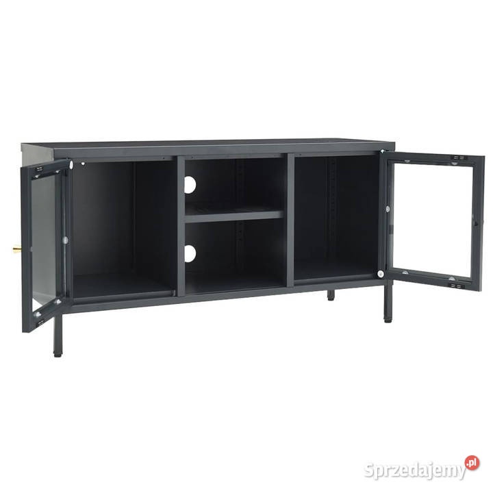 Szafka pod telewizor antracytowa 105x35x52 stal