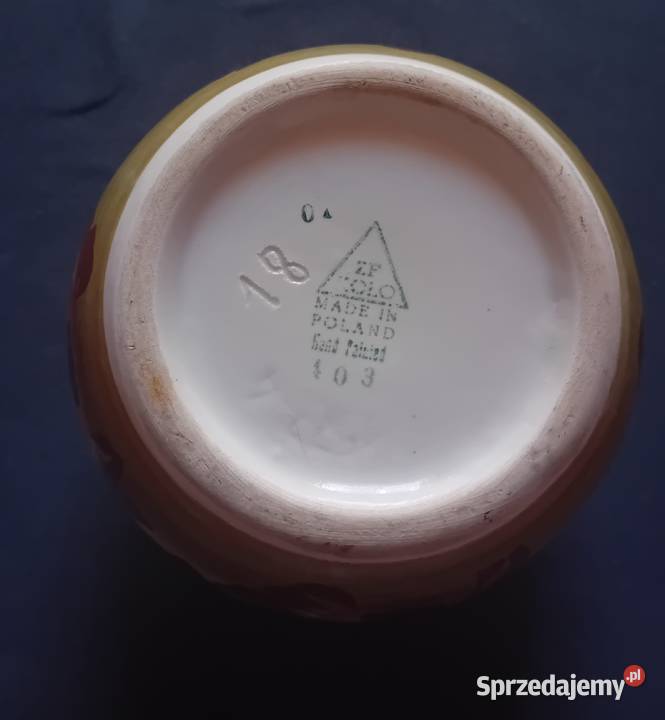 Wazon fajansowy ręcznie malowany ZF Koło Model Koźminek