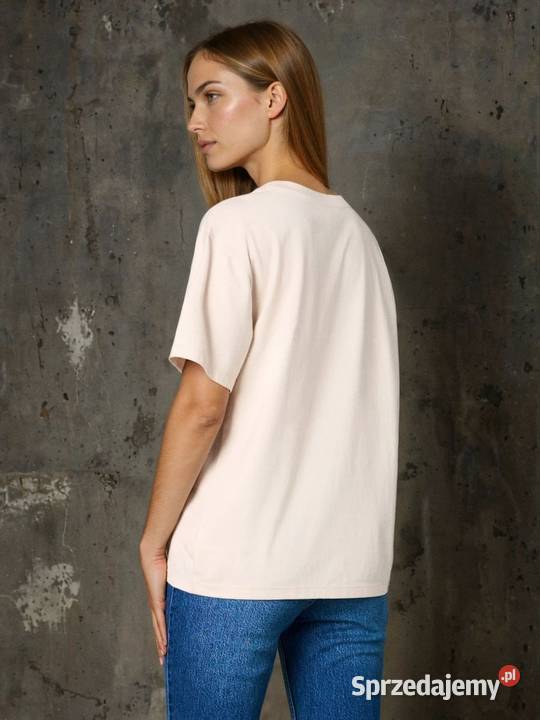 tshirt z nadrukiem Sinsay niebieski Olkusz