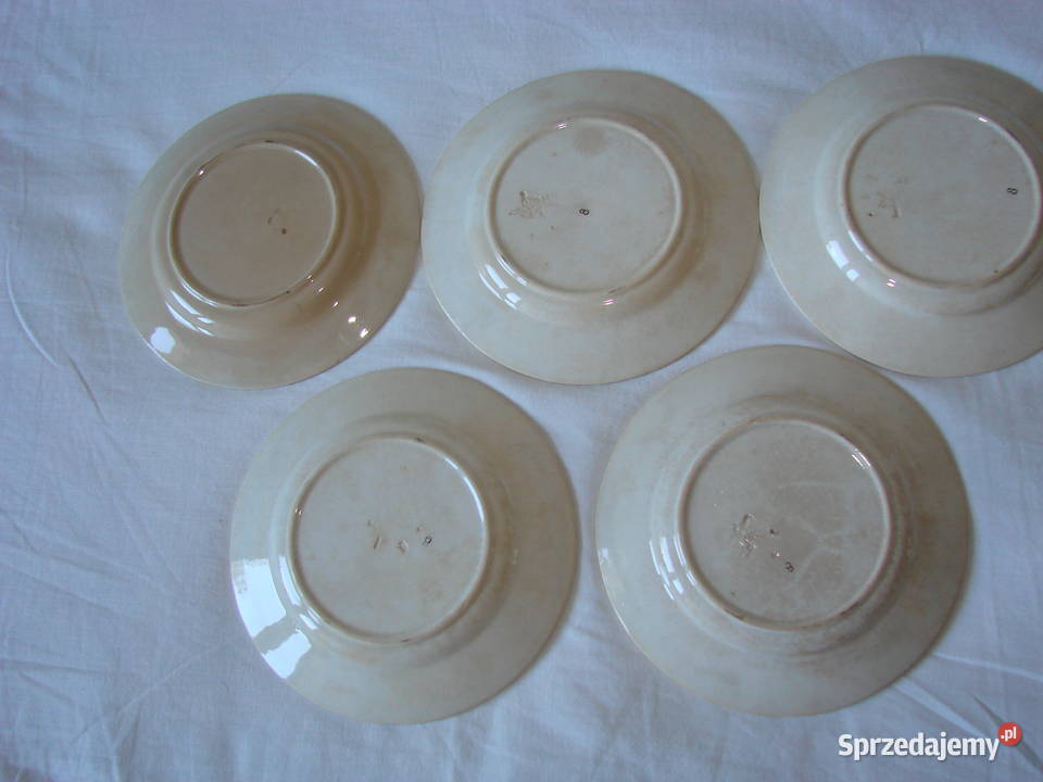 Gustafsberg stare porcelanowe talerzyki pomorskie Pruszcz Gdański