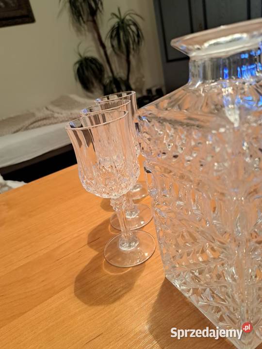 Retro karafka i 3 kieliszki z lat 50 tych dolnośląskie Lubań