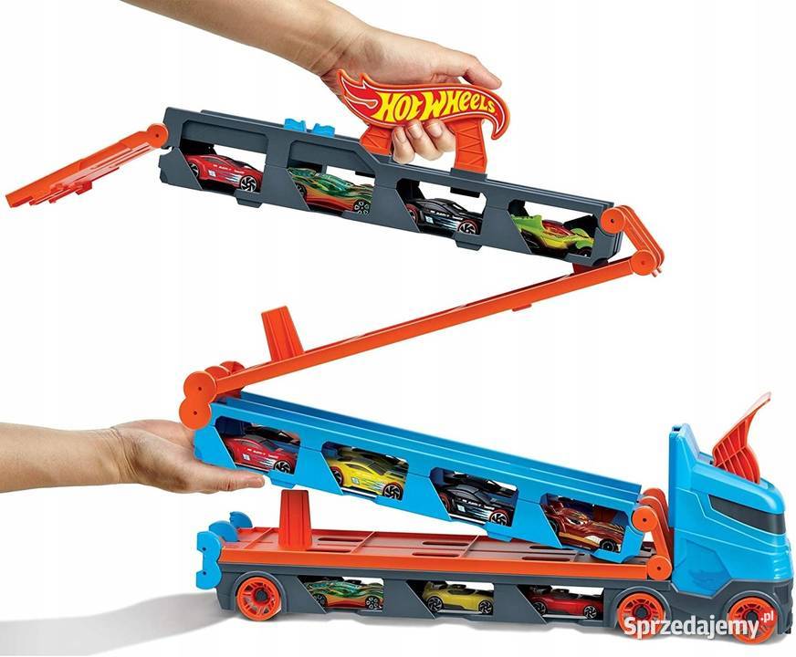 HOT WHEELS wyścigowy transporter autek 2w1 mazowieckie Warszawa sprzedam