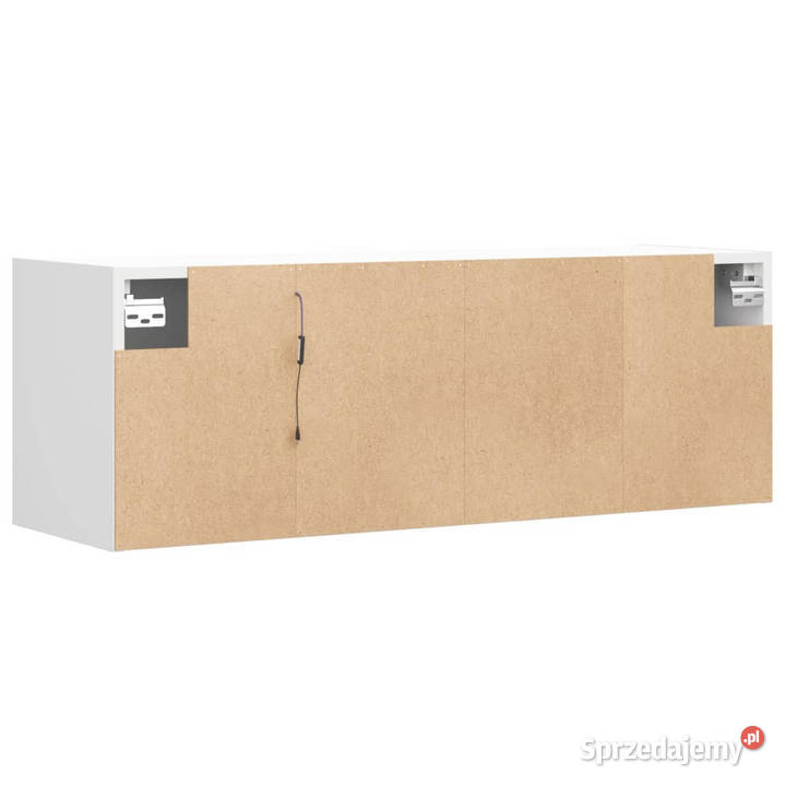 Ścienna szafka TV z LED biała 100x31x35 WM852264 RTV Warszawa