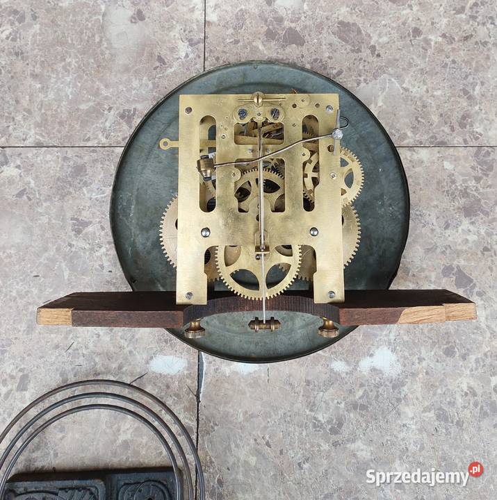 166 Zestaw mechanizm starego zegara ściennego Tczew
