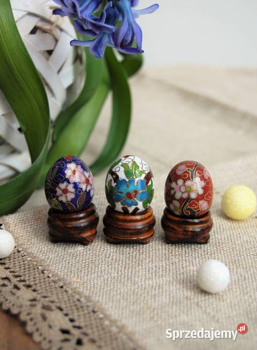 Jajko emalia cloisonne Chiny mosiądz antyk Lublin