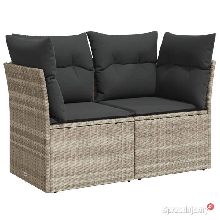 Sofa ogrodowa z poduszkami 2osobowa jasnoszara Krzesła ogrodowe mazowieckie Warszawa