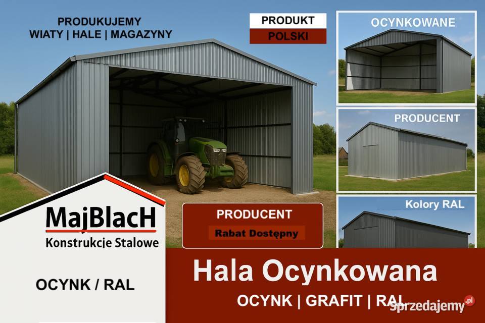 Ocynkowany Garaż Blaszany MAGAZYN ROLNICZY na pomorskie Kartuzy