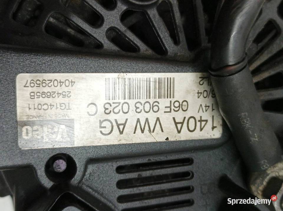 ALTERNATOR 06F903023C 20 TDI VW Volkswagen Golf Części samochodowe