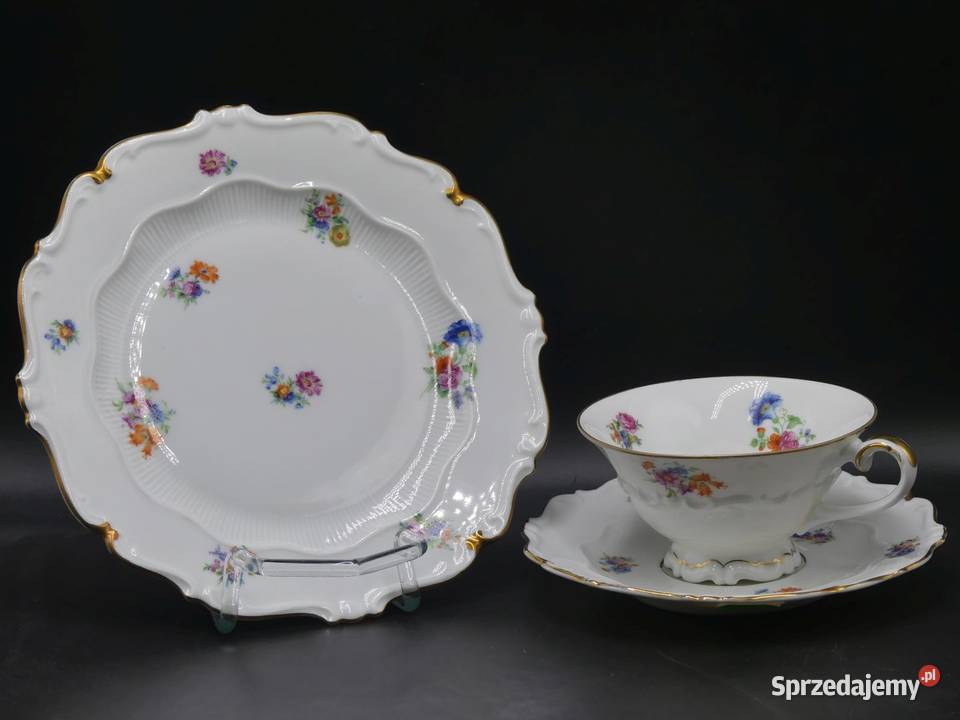 Komplet śniadaniowy Sorau Żary Kavalier 1928 45 Porcelana i szkło Poznań