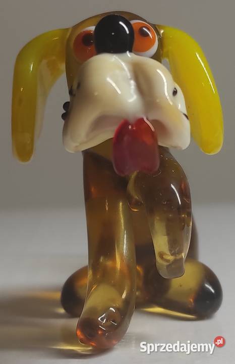 Szklany pies ze szkła kolorowy szkło artystyczne