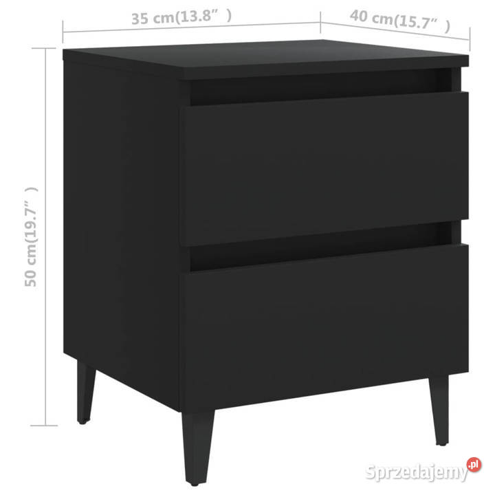 Szafki nocne 2 czarne 40x35x50 WM805872 Warszawa sprzedam