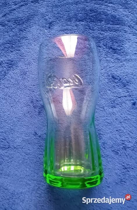 Zielona kolekcjonerska szklanka Coca Cola 025 L wielkopolskie Koźminek