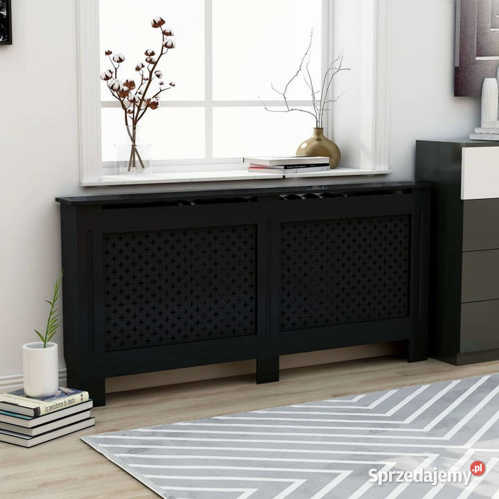 Osłona na kaloryfer czarna 172x19x815 MDF mazowieckie Warszawa
