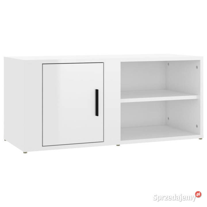 Szafka pod TV wysoki połysk biała 80x315x36 Warszawa