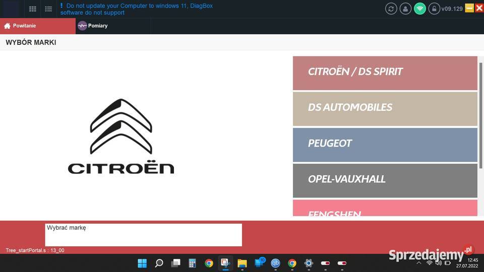 Diagbox 9129 BEZ Wirtualnej maszyny Citroen Dąbrowa Górnicza