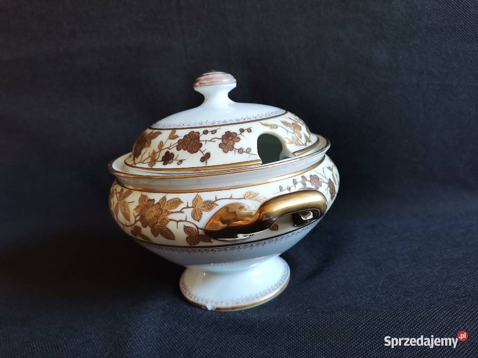 Stara przedwojenna mała złocona waza Katowice