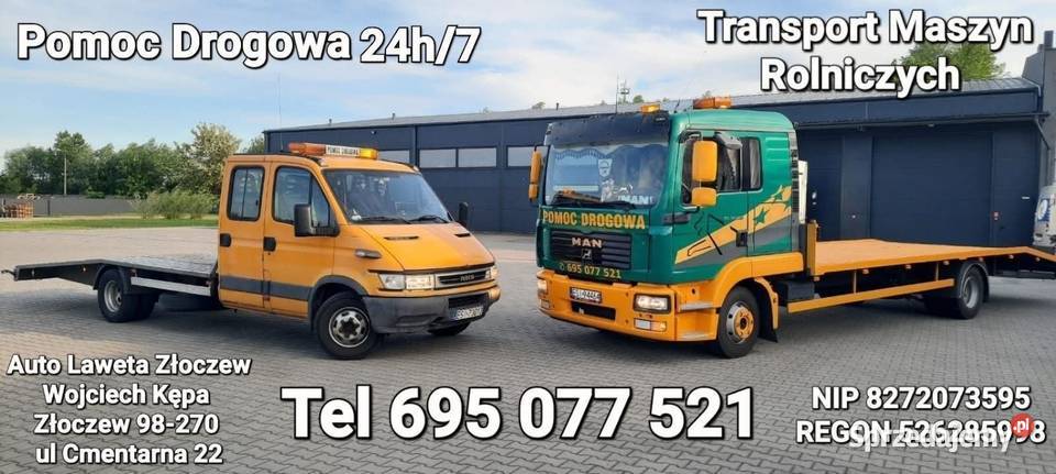 Pomoc Drogowa Złoczew 24h Auto Laweta Holownik