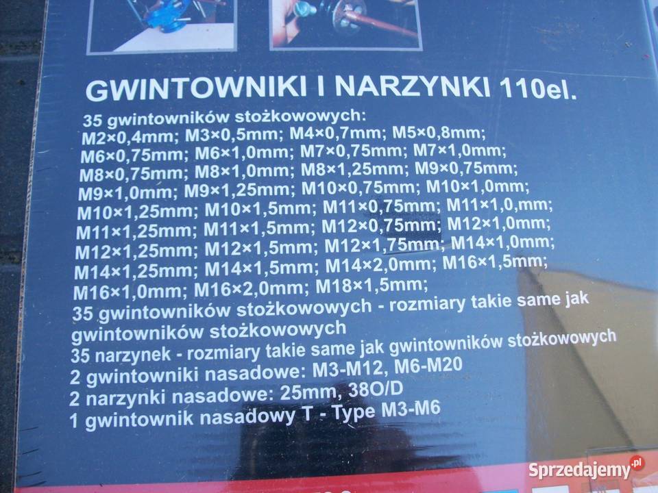 GWINTOWNIKI I NARZYNKI ZESTAW 110EL OX608