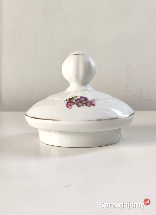 Porcelanowa przykrywka do cukiernicy czajniczka Porcelana i szkło
