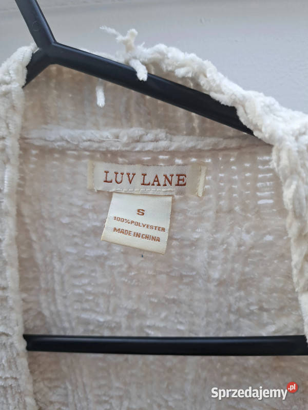 Kremowy kardigan Luv Lane S gruby splot Trąbki Wielkie sprzedam