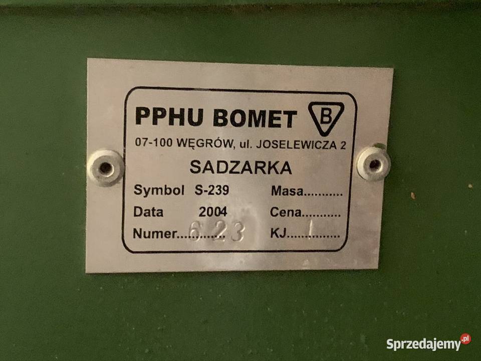 Sadzarka do ziemniaków Bomet nieuszkodzony Dryga