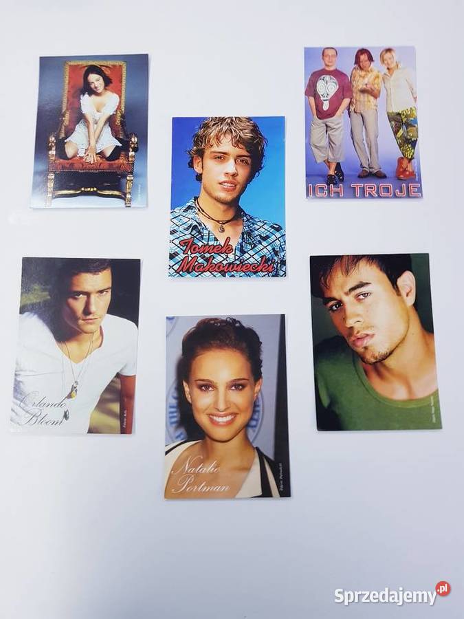 Kolekcjonerskie fotografie gwiazd z lat 90tych Dąbrowa Górnicza sprzedam