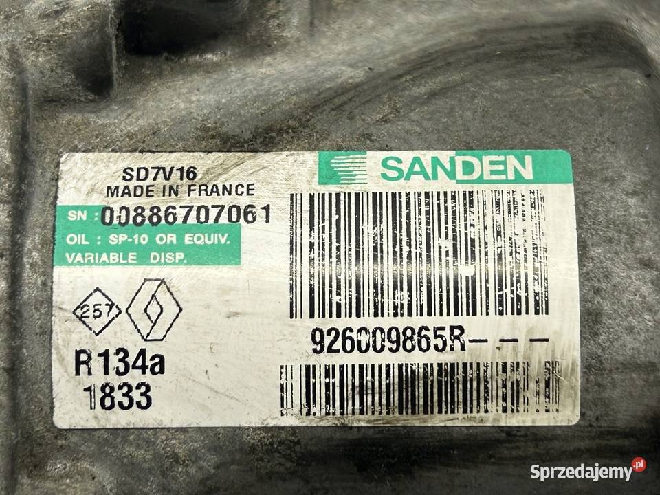 QASHQAI 15 DCI K9K282 106 159 sprężarka świętokrzyskie Kielce sprzedam