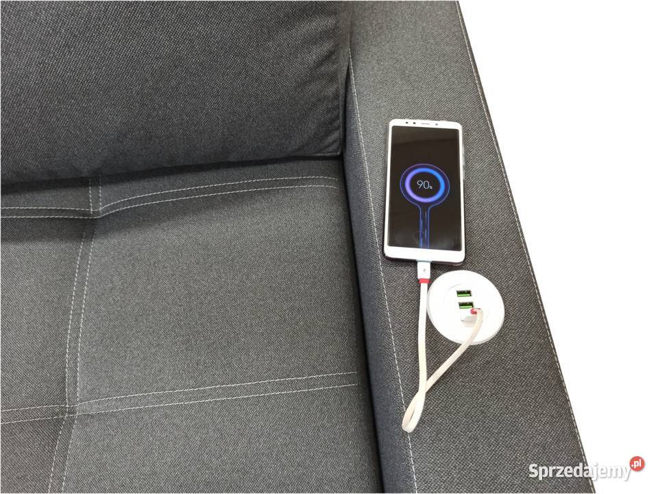 Kanapa z wbudowaną ładowarką do telefonu Radom