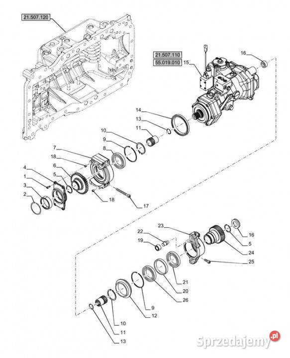 Holland T6070 Łoźysko wałeczkowe 80mm id x Jastrzębniki