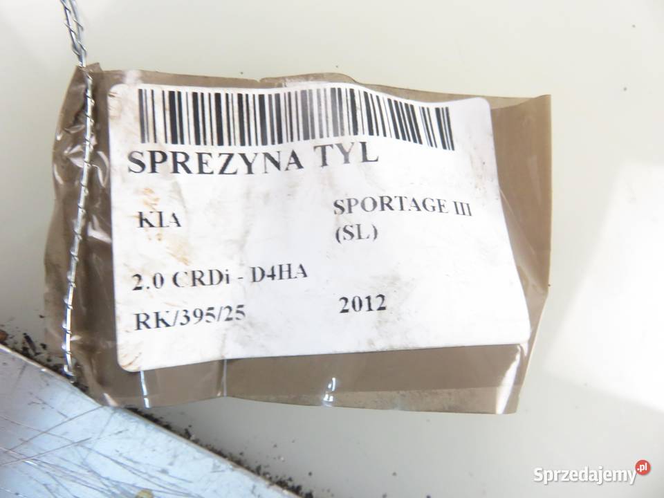 SPRĘŻYNY TYŁ KOMPLET KIA SPORTAGE III 20 CRDi Sprężyny zawieszenia sprzedam