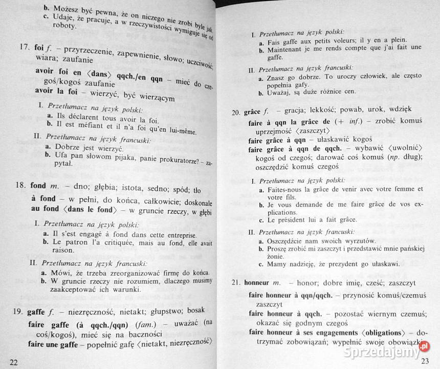 Idiomy francuskie w ćwiczeniach Krystyna Rok wydania 2003 Chełm sprzedam
