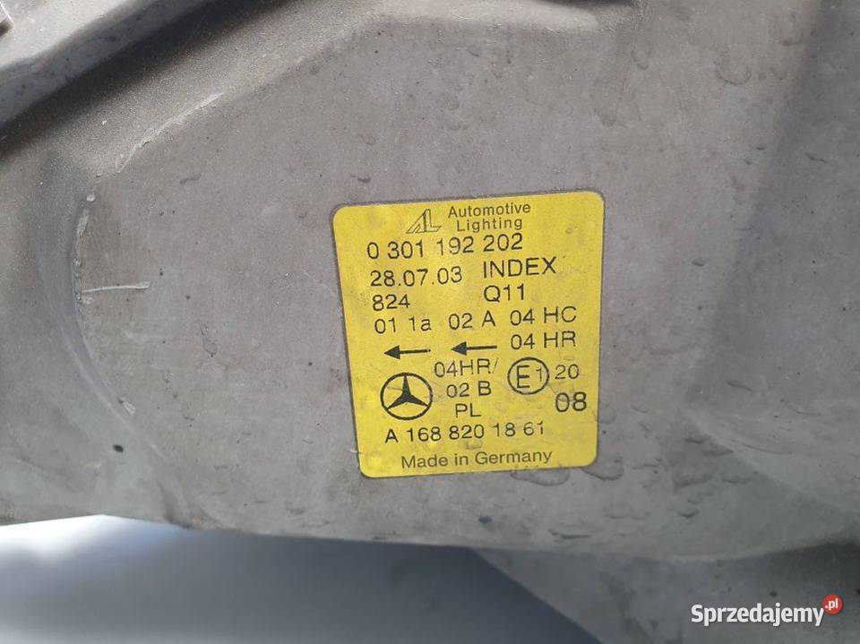 LAMPA PRAWA PRZÓD MERCEDES A KLASA W168 Lipno