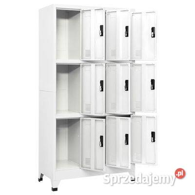 vidaXL Szafka zamykana na klucz biała 90x45x180 Warszawa