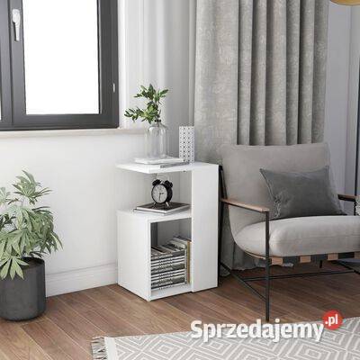 vidaXL Stolik boczny biały 36x30x56 materiał Warszawa