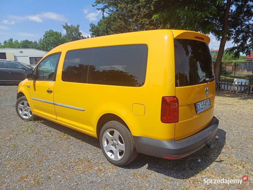 VW Caddy MAXI 20 TDICR 102 2019r klimatyzacja tempomat dolnośląskie Lubin