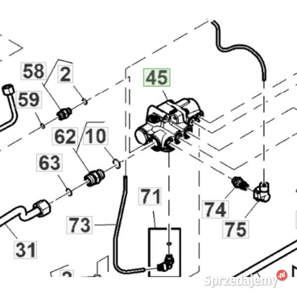 RE579899 Pneumatyczny zawór sterujący John Deere Części i osprzęt rolniczy mazowieckie