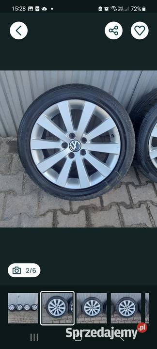 Koła felgi aluminiowe vw 17 letnie oryginal śląskie Woźniki